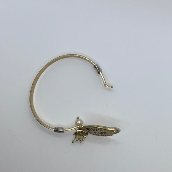 Nurses Do It With Love & Care Gold-Tone Charm Bangle Bracelet - Picture 4 of 6